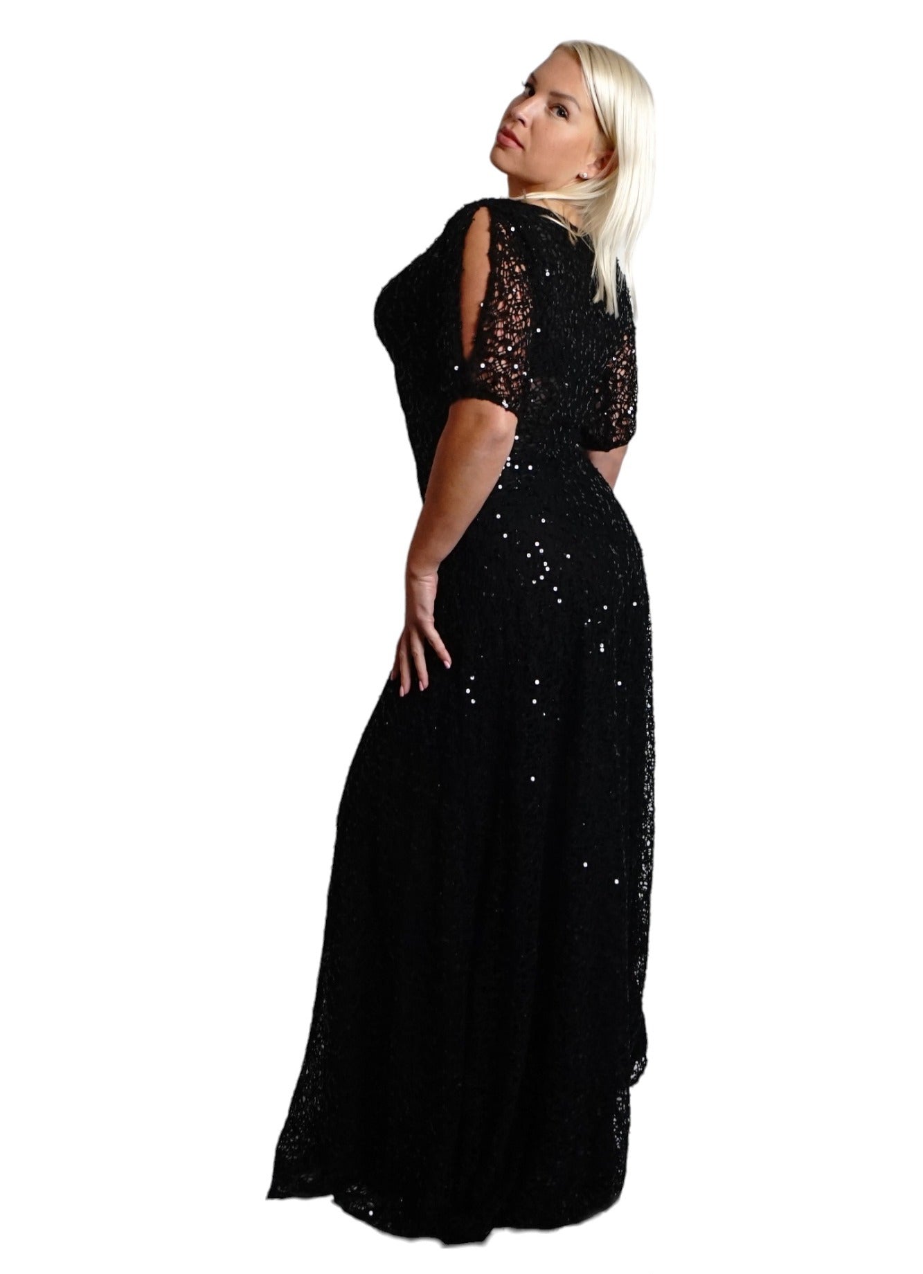 #001 - Rare Vintage Style Art Deco 1920's Style Sequin Long Dress