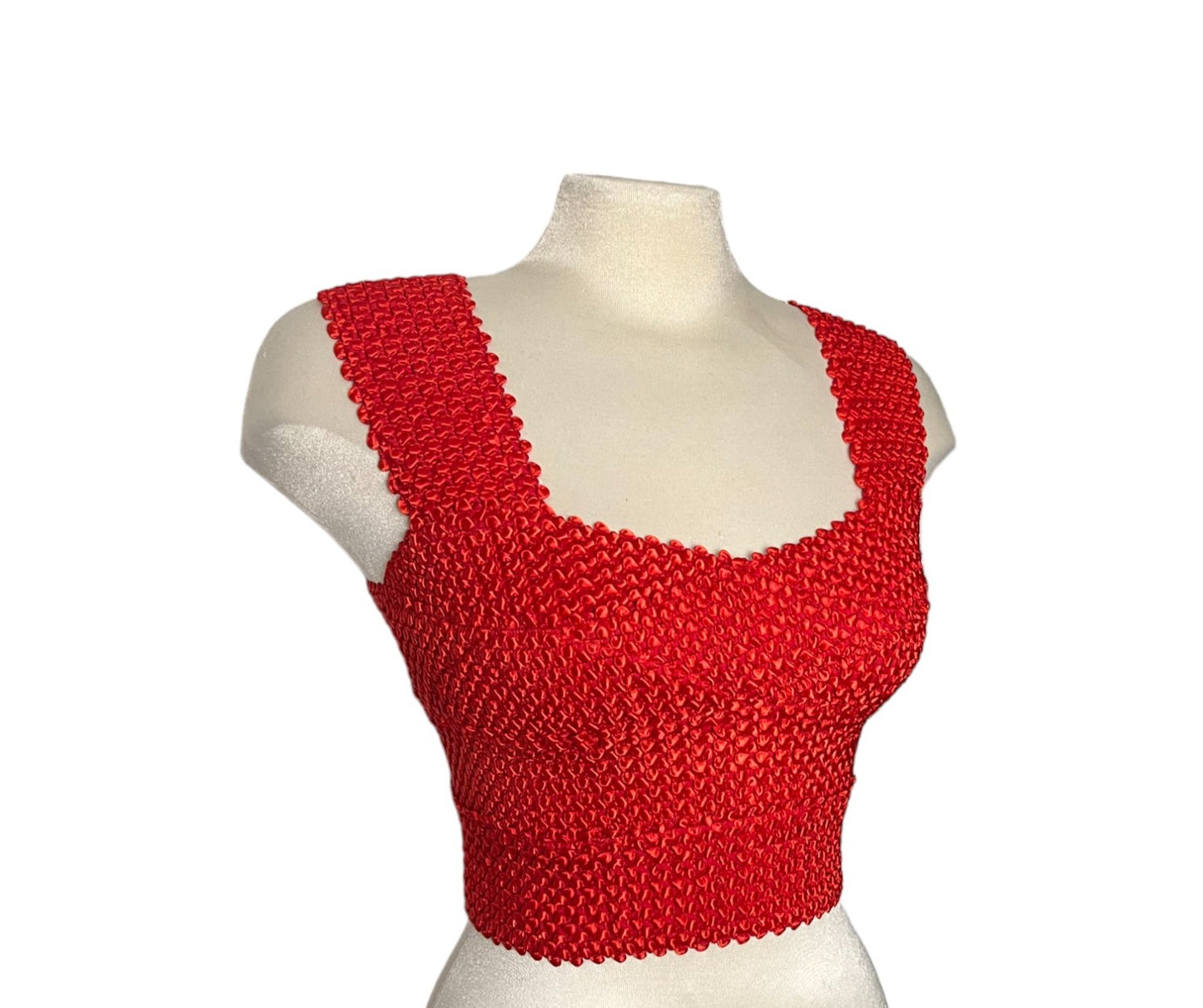 #1003 - Red Ribbon Elastic Bustier